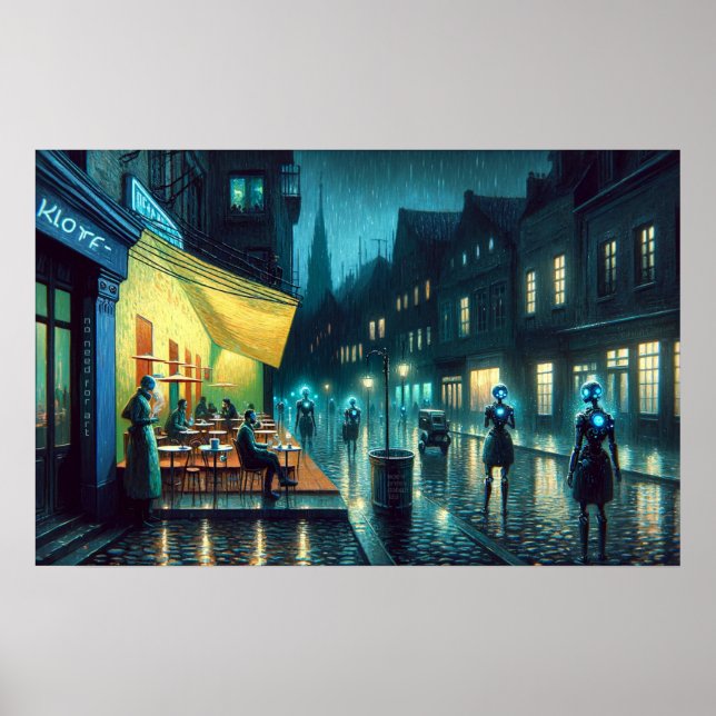 'No Need for Art' (Café Terrace Noir) Poster (Front)