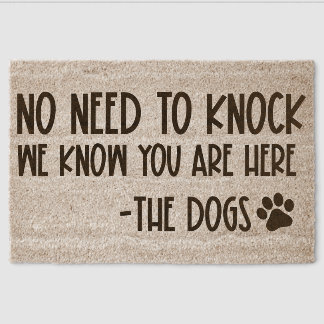 No Need To Knock Fiber Doormat