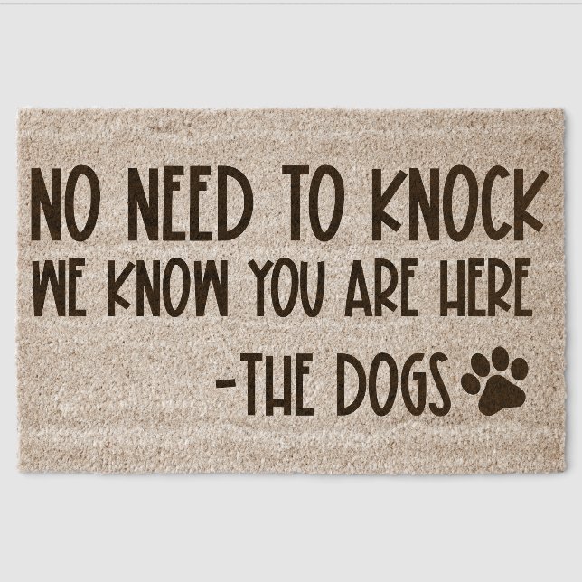 No Need To Knock Fiber Doormat (Front)