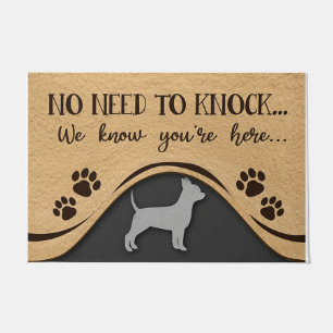No Need To Knock Mat, Funny Chihuahua Design Doormat