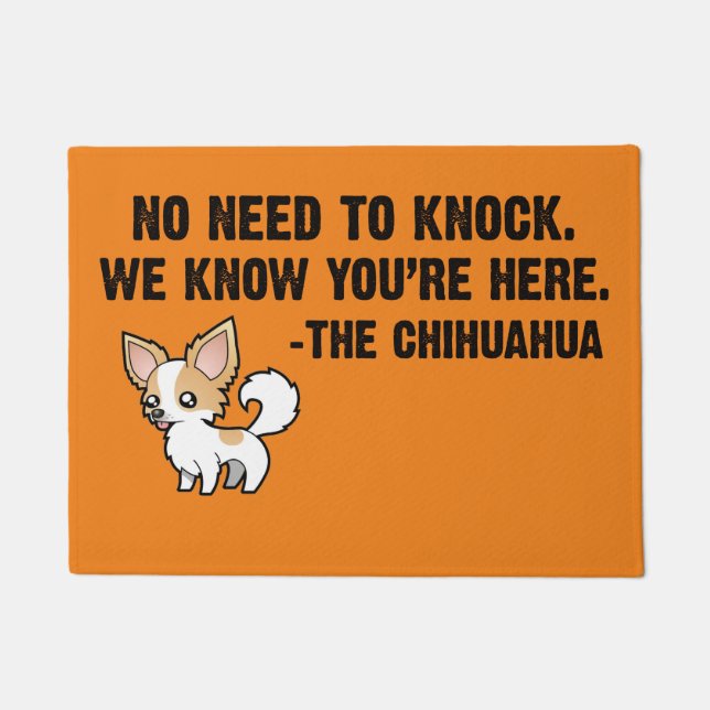 No need to knock the Chihuahua Doormat (Front)