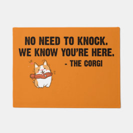 No need to knock the corgi doormat