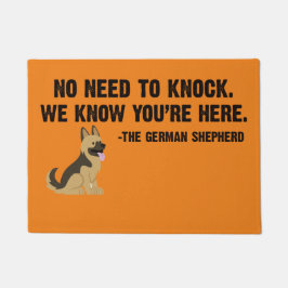 No need to knock the german shepherd doormat
