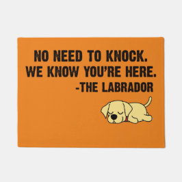 No need to knock the labrador doormat