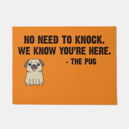 No need to knock the pug doormat