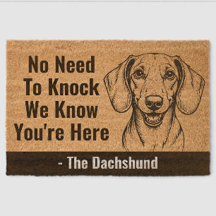 No Need to Knock We Know You’re Here Funny Welcome Fiber Doormat