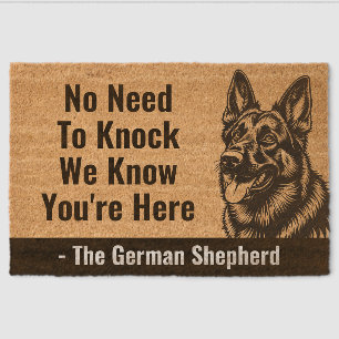 No Need to Knock We Know You’re Here Funny Welcome Fiber Doormat