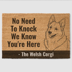 No Need to Knock We Know You’re Here Funny Welcome Fiber Doormat