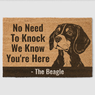 No Need to Knock We Know You’re Here Funny Welcome Fiber Doormat