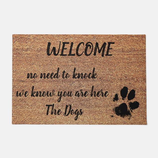 Coir Door Mat Entry Doormat Funny Dogs Welcome People Tolerated 