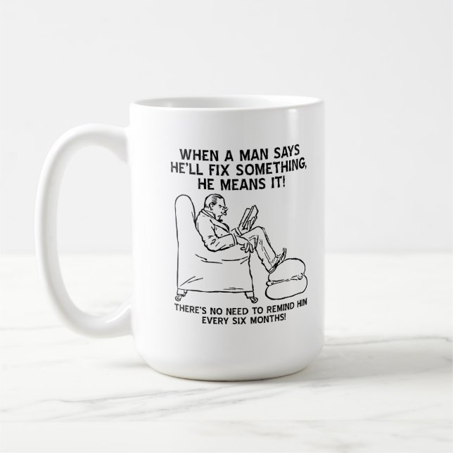 No Need to Remind Him Mug (Left)