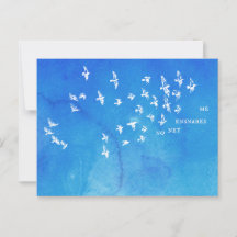 "No net ensnares me" + birds (white on blue)