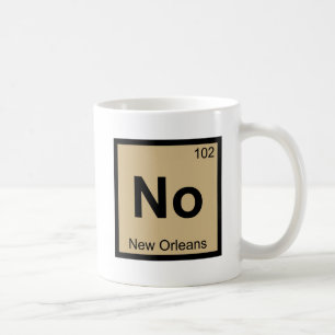 No - New Orleans Chemistry Periodic Table Symbol Coffee Mug