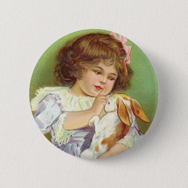 No No Bunny Pinback Button (Front)