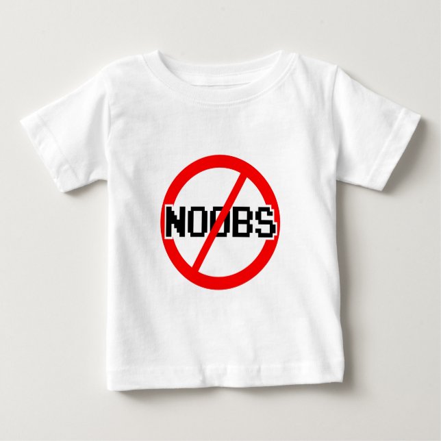 NO NOOBS - geek/hacker/pc/code monkey Baby T-Shirt (Front)