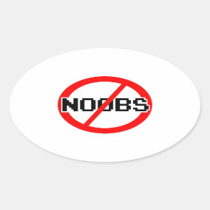 NO NOOBS - geek/hacker/pc/code monkey Oval Sticker