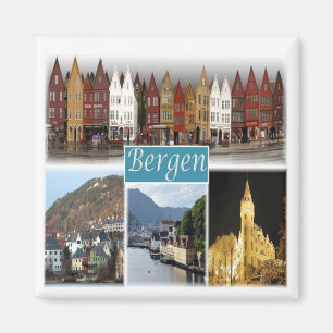 NO Norway - BERGEN - Fridge Magnet