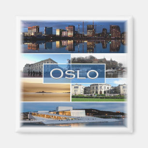 NO Norway - OSLO Mosaic - Fridge Magnet