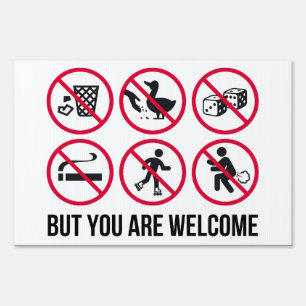 No Nothing, But You’re Welcome Sign