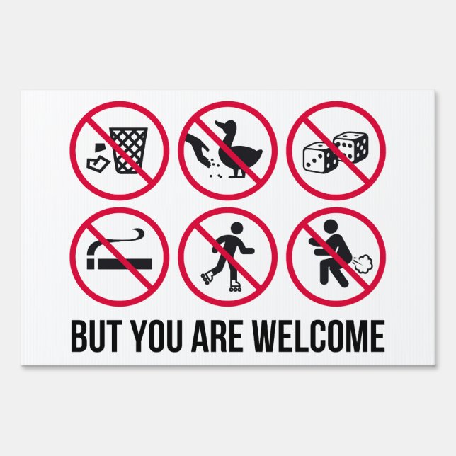 No Nothing, But You’re Welcome Sign (Front)