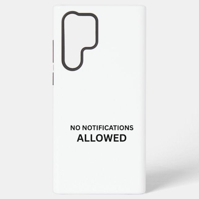 No Notifications Allowed Minimalist Technical Samsung Galaxy Case (Back)
