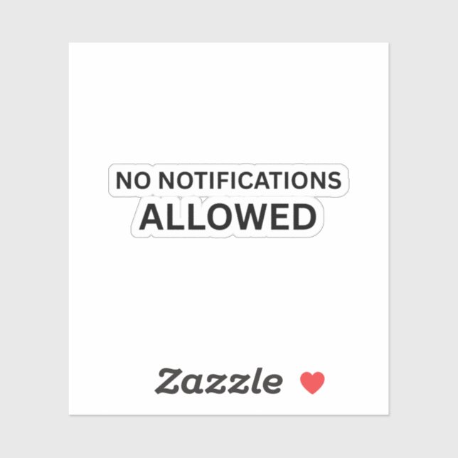 No Notifications Allowed Minimalist Technical  Sticker (Sheet)