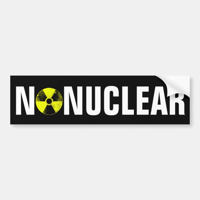 No nuclear bumper sticker (Front)