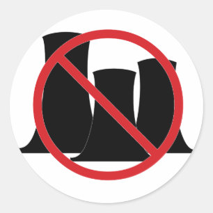No Nukes Classic Round Sticker