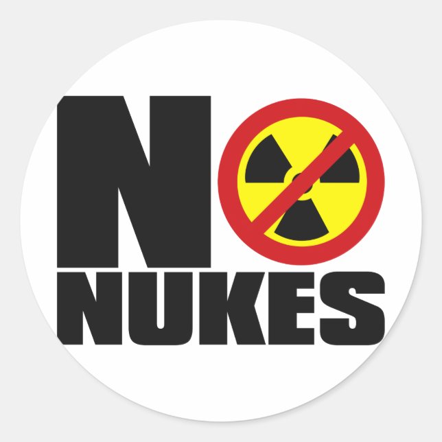 NO_NUKES CLASSIC ROUND STICKER (Front)