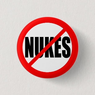 "NO NUKES" PINBACK BUTTON