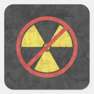 No Nukes Radiation Symbol Sticker