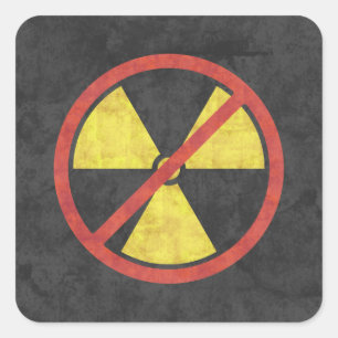 No Nukes Radiation Symbol Sticker