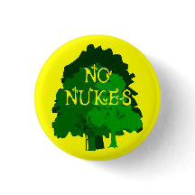 No Nukes with Green Trees Pinback