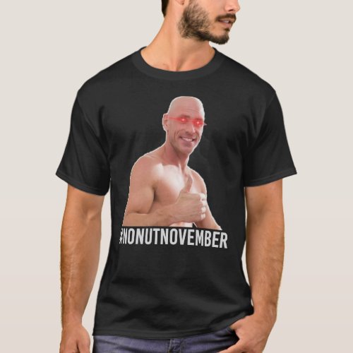 No Nut November meme_ Endorsed by Johnny Sins Whi T_Shirt