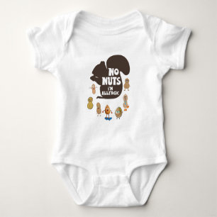 No Nuts I'm Allergic Peanut Allergy Awareness Baby Bodysuit