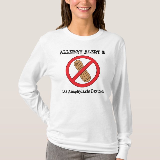 no nuts, LKS Anaphylaxis Day 2010, ALLERGY... T-Shirt (Front)