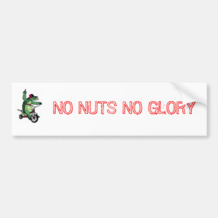 NO NUTS NO GLORY BUMPER STICKER
