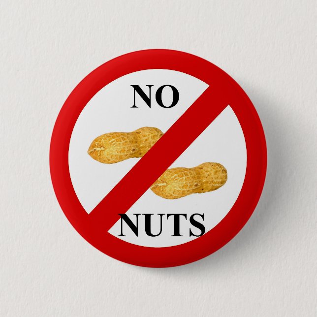No nuts pinback button (Front)