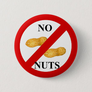 No nuts pinback button