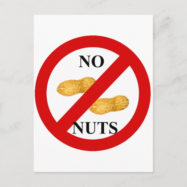 No nuts postcard (Front)