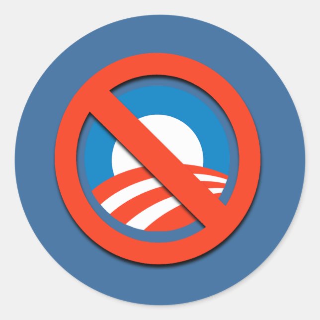 NO "O" CLASSIC ROUND STICKER (Front)