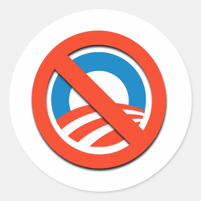 NO "O" CLASSIC ROUND STICKER (Front)