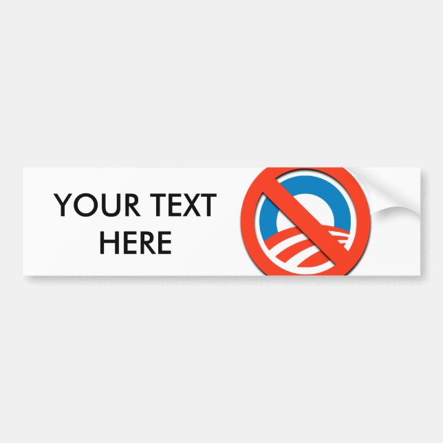 NO O NO BUMPER STICKER (Front)