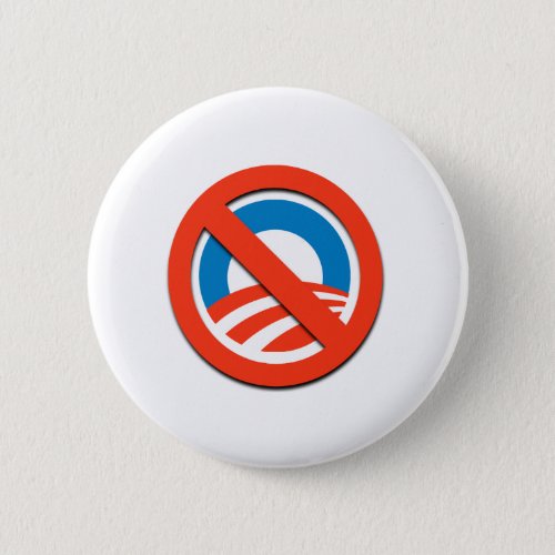 NO O  No Obama Pinback Button