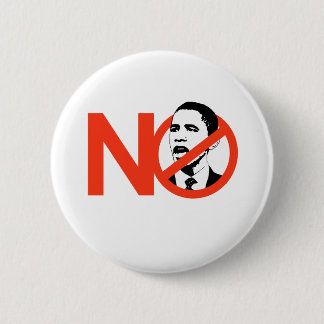 NO OBAMA / ANTI-OBAMA PINBACK BUTTON