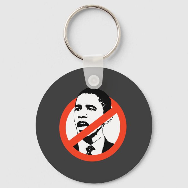No Obama / Anti-Obama T-shirts Keychain (Front)