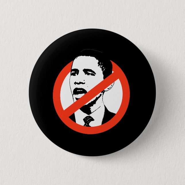 NO OBAMA PINBACK BUTTON (Front)