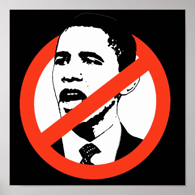 No Obama Poster / Customize your text (Front)