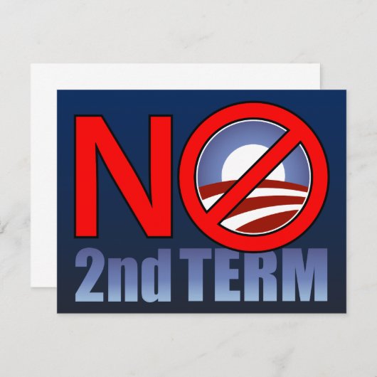 NO Obama Second Term (Front/Back)