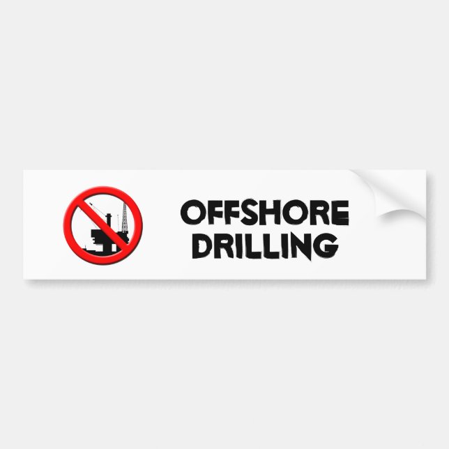 No Offshore Drilling Bumper Sticker (Front)